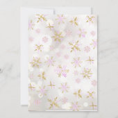 Winter Wonderland Snowflakes Vrijgezellenfeest Kaart (Achterkant)