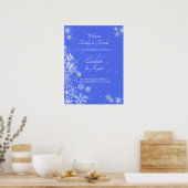 Winter Wonderland, Snowflakes, Weddenschap Welkom Poster (Keuken)