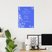 Winter Wonderland, Snowflakes, Weddenschap Welkom Poster (Thuiskantoor)