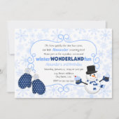Winter Wonderland Snowman Birthday Kaart (Voorkant)