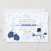 Winter Wonderland Snowman Birthday Kaart (Voorkant)
