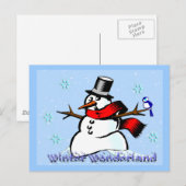 Winter Wonderland Snowman Briefkaart (Voorkant / Achterkant)