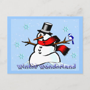 Winter Wonderland Snowman Briefkaart