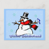 Winter Wonderland Snowman Briefkaart (Voorkant)