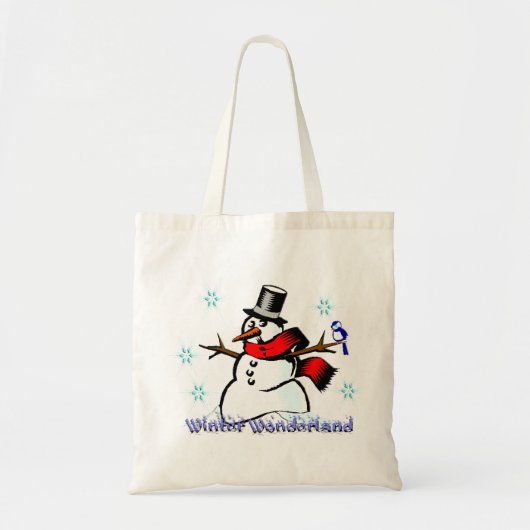 Winter Wonderland Snowman Gift Bag Tote Bag (Voorkant)