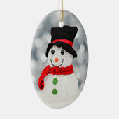 Winter Wonderland Snowman Keramisch Ornament (Rechts)