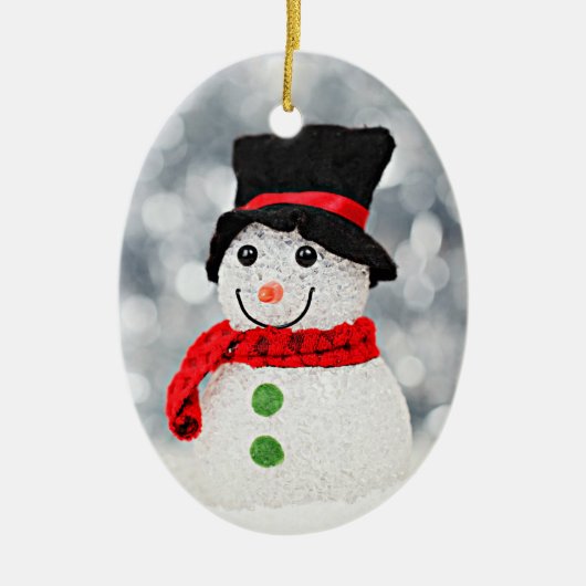 Winter Wonderland Snowman Keramisch Ornament (Voorkant)