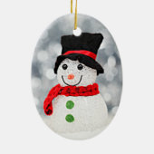 Winter Wonderland Snowman Keramisch Ornament (Achterkant)