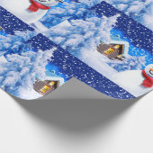 Winter wonderland snowman kerstinpakpapier cadeaupapier (Hoek)