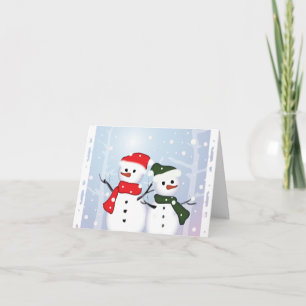 Winter Wonderland Snowman Ons eerste kerstfeest Feestdagen Kaart
