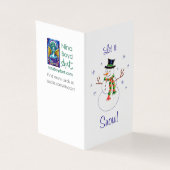Winter Wonderland Snowman *set van 25 vakantiekaar Kaart (Buitenkant)