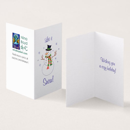 Winter Wonderland Snowman *set van 25 vakantiekaar Kaart (Binnen en buitenkant)