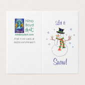 Winter Wonderland Snowman *set van 25 vakantiekaar Kaart (Buitenkant ongevouwen)