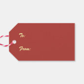 Winter Wonderland Snowman's Hot Chocolate Cart Cadeaulabel (Achterkant Horizontaal)