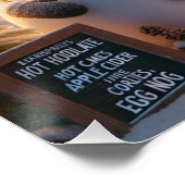 Winter Wonderland Snowman's Hot Chocolate Cart Perfect Poster (Hoek)