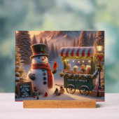Winter Wonderland Snowman's Hot Chocolate Winkelwa Acryl Bord (Neutraal)