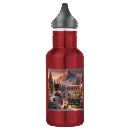 Winter Wonderland Snowman's Hot Chocolate Winkelwa Waterfles (Links)