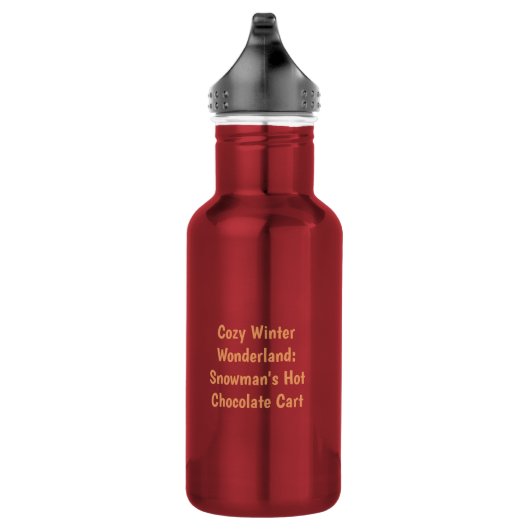 Winter Wonderland Snowman's Hot Chocolate Winkelwa Waterfles (Rechts)