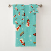 Winter Wonderland Snowmen Bad Handdoek (Insitu)