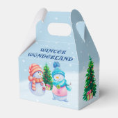Winter Wonderland Snowmen Favor Box Bedankdoosjes (Achterkant)