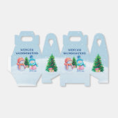 Winter Wonderland Snowmen Favor Box Bedankdoosjes (Uitgevouwen)