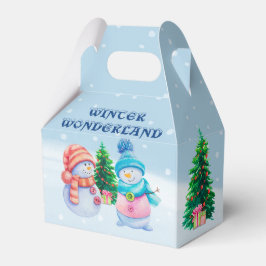 Winter Wonderland Snowmen Favor Box Bedankdoosjes