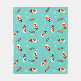 Winter Wonderland Snowmen Fleece Deken