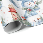 Winter Wonderland Snowmen inpakpapier (Rol Hoek)