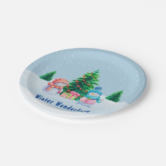 Winter Wonderland Snowmen Paper Bord (Gekanteld)