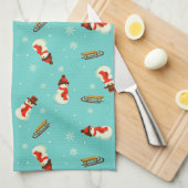 Winter Wonderland Snowmen Theedoek (Quarter Fold)