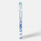 Winter Wonderland Snowy Blue Waterverf Schilderij Case-Mate iPhone Case (Achterkant / Links)