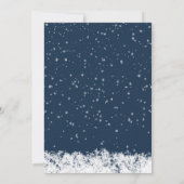 Winter Wonderland Snowy Floral Waterverf bruiloft Kaart (Achterkant)