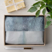 Winter Wonderland Snowy Forest and Pond Decoupage Tissuepapier (Geschenk)