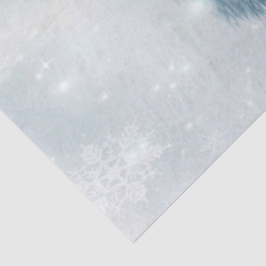 Winter Wonderland Snowy Forest and Pond Decoupage Tissuepapier (Detail)