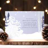 Winter Wonderland Snowy Forest Holiday Party Kaart