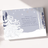 Winter Wonderland Snowy Forest Holiday Party Kaart