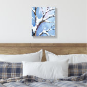 Winter Wonderland Snowy Tree Branches Painted Canvas Afdruk (Insitu (Slaapkamer))