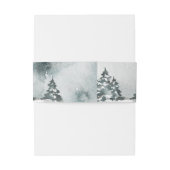 Winter Wonderland | Snowy Trees Uitnodigingen Wikkel (Achterkant Voorbeeld)