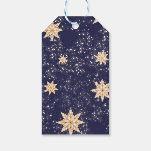 Winter Wonderland Snowy Vakantie Quinceanera Favor Cadeaulabel (Achterkant)