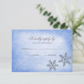 Winter Wonderland Sparkle Sneeuwvlokken Blauw RSVP (Staand voorkant)