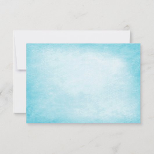 Winter Wonderland Sparkle Sneeuwvlokken Blauwgroen RSVP Kaartje (Achterkant)