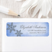 Winter Wonderland Sparkle Snowflake Adresetiketten Etiket (Insitu)