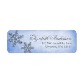 Winter Wonderland Sparkle Snowflake Adresetiketten Etiket (Voorkant)