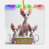 Winter Wonderland Sphynx Kerst Ornament (Voorkant)