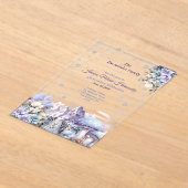 Winter Wonderland Sprookje Quinceañera Acryl Uitnodigingen (Laagn)