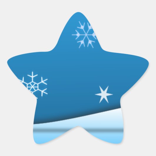 Winter Wonderland Ster Sticker (Voorkant)