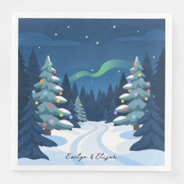 Winter Wonderland stijl Kerstfeest servet