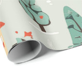 Winter Wonderland Storybook Scene Cadeaupapier (Rol Hoek)