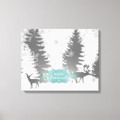 Winter Wonderland Stretched Canvas Print - Blauwgr (Voorkant)