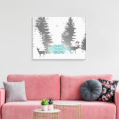 Winter Wonderland Stretched Canvas Print - Blauwgr (Insitu (Woonkamer))